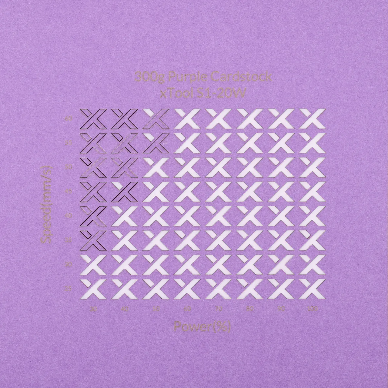 Purple Cardstock-9oz(300g) test grid