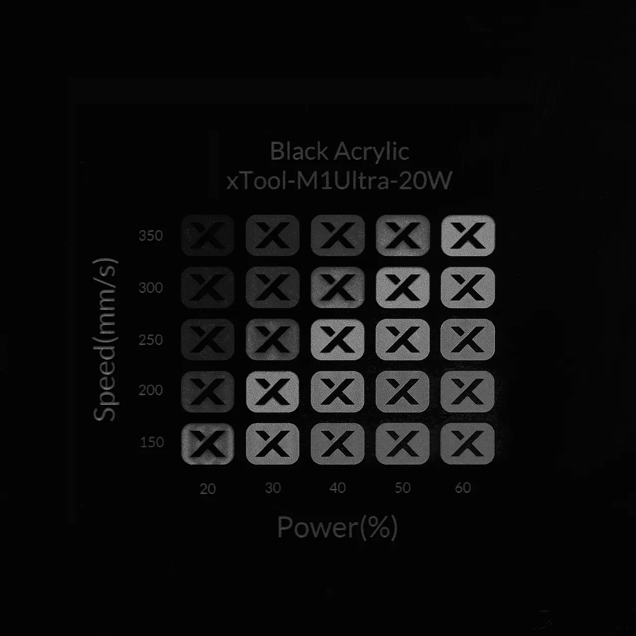 13/64"(5mm) Black Acrylic test grid