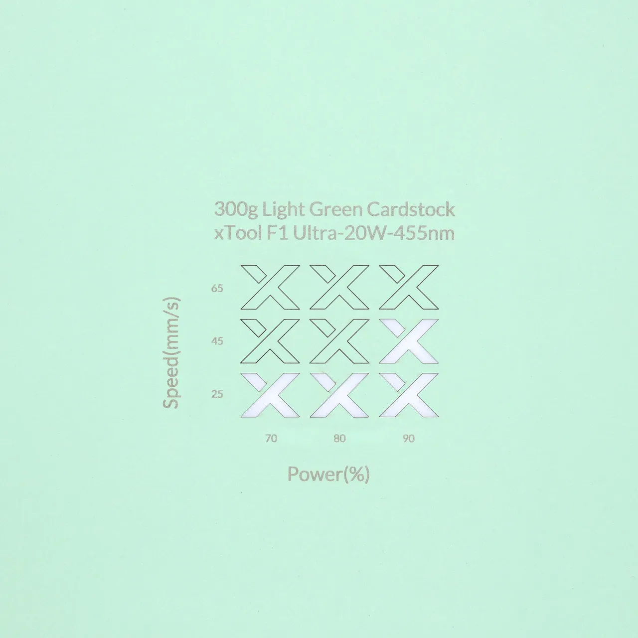 Light Green Cardstock-9oz(300g) test grid