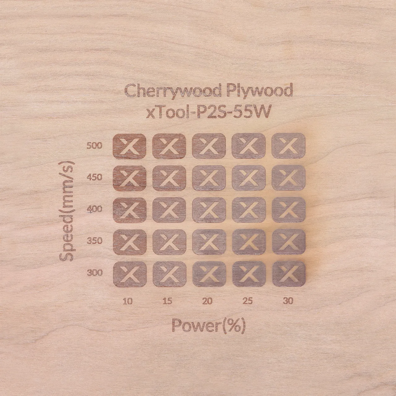 1/8"(3mm) Cherry Plywood test grid