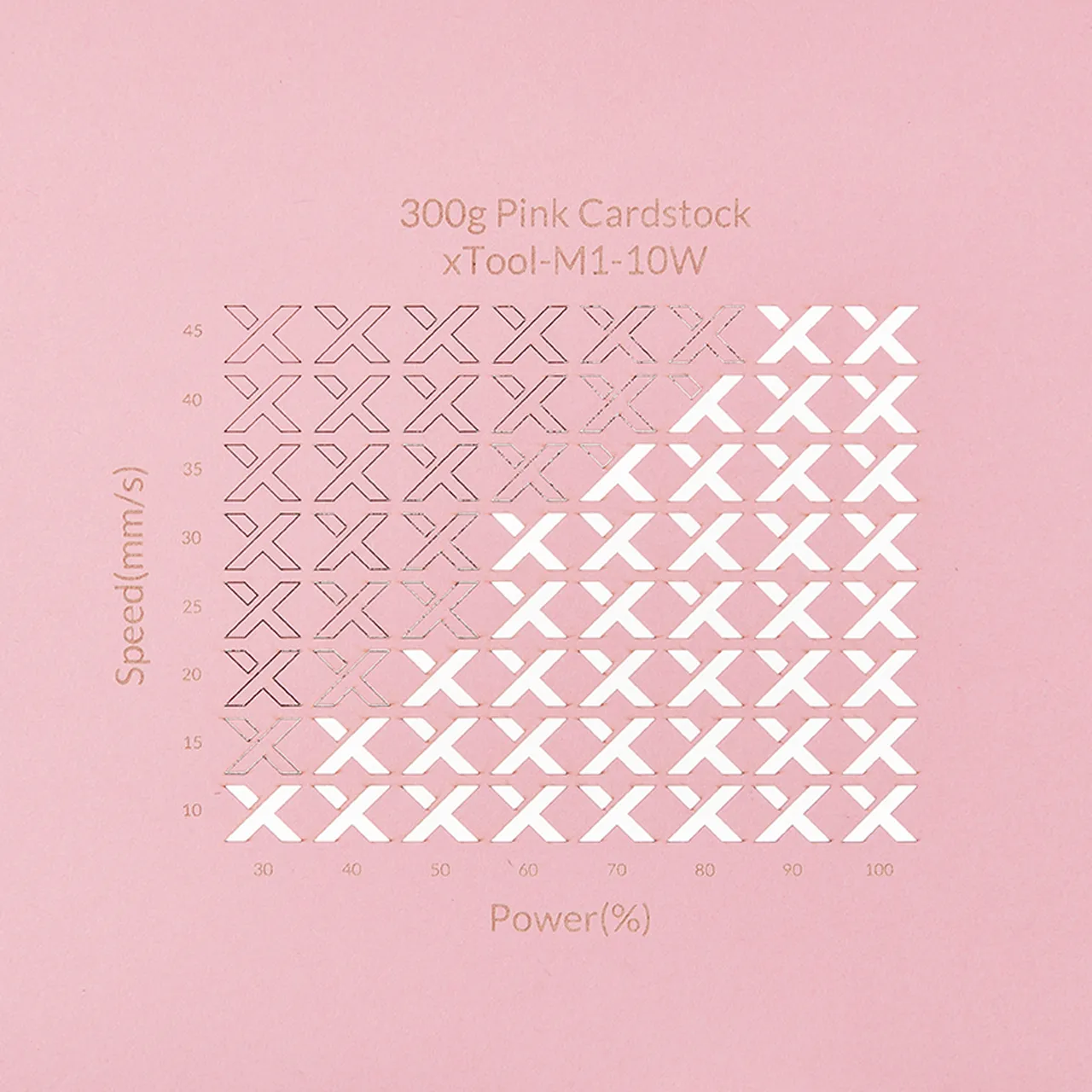 Pink Cardstock-9oz(300g) test grid