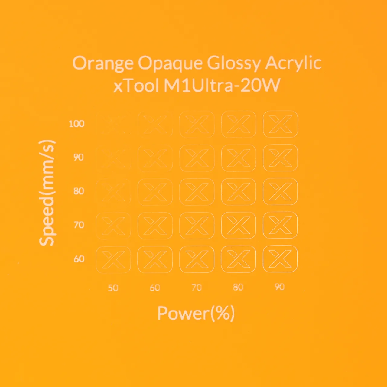 1/8"(3mm) Carrot Orange Acrylic test grid