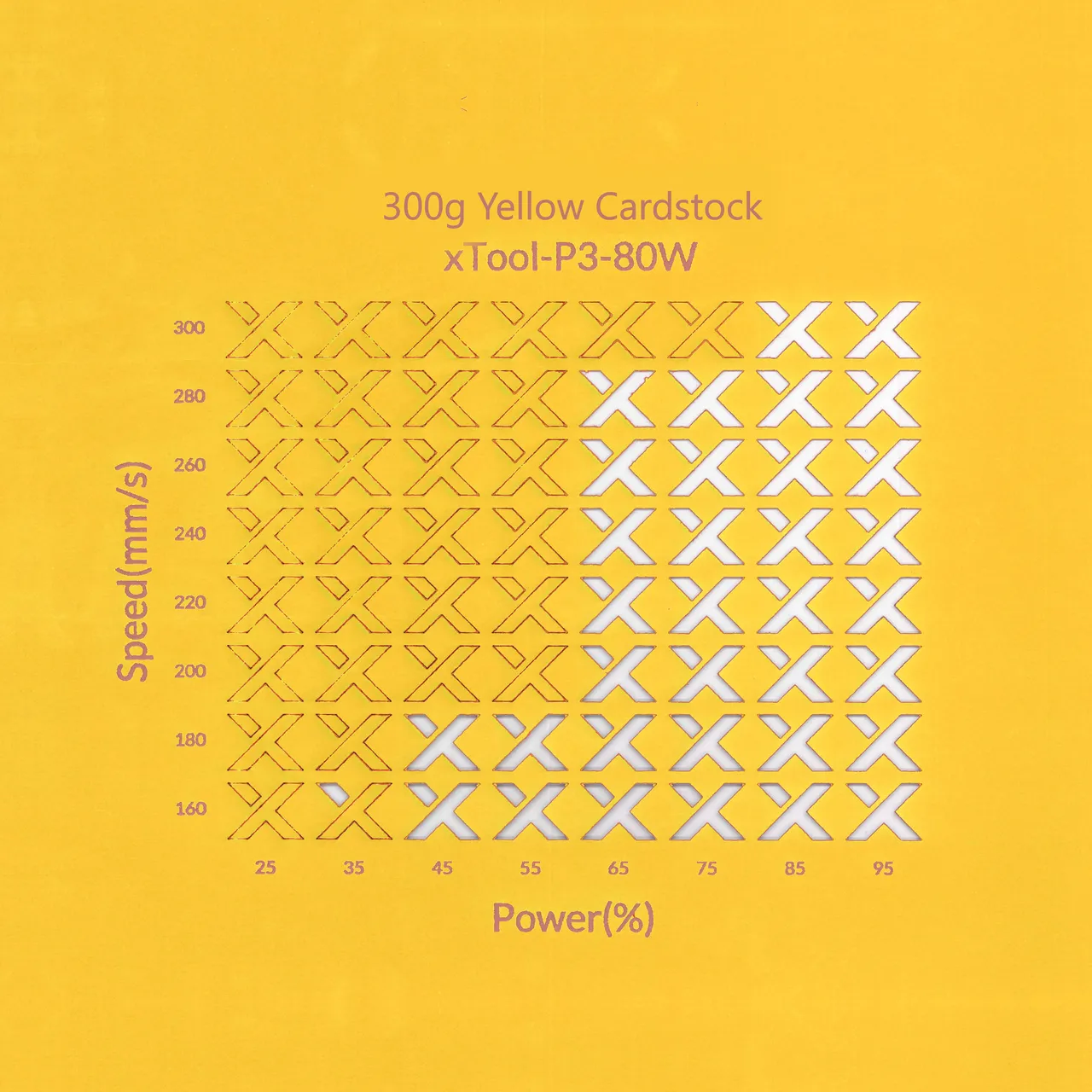 Yellow Cardstock-9oz(300g) test grid
