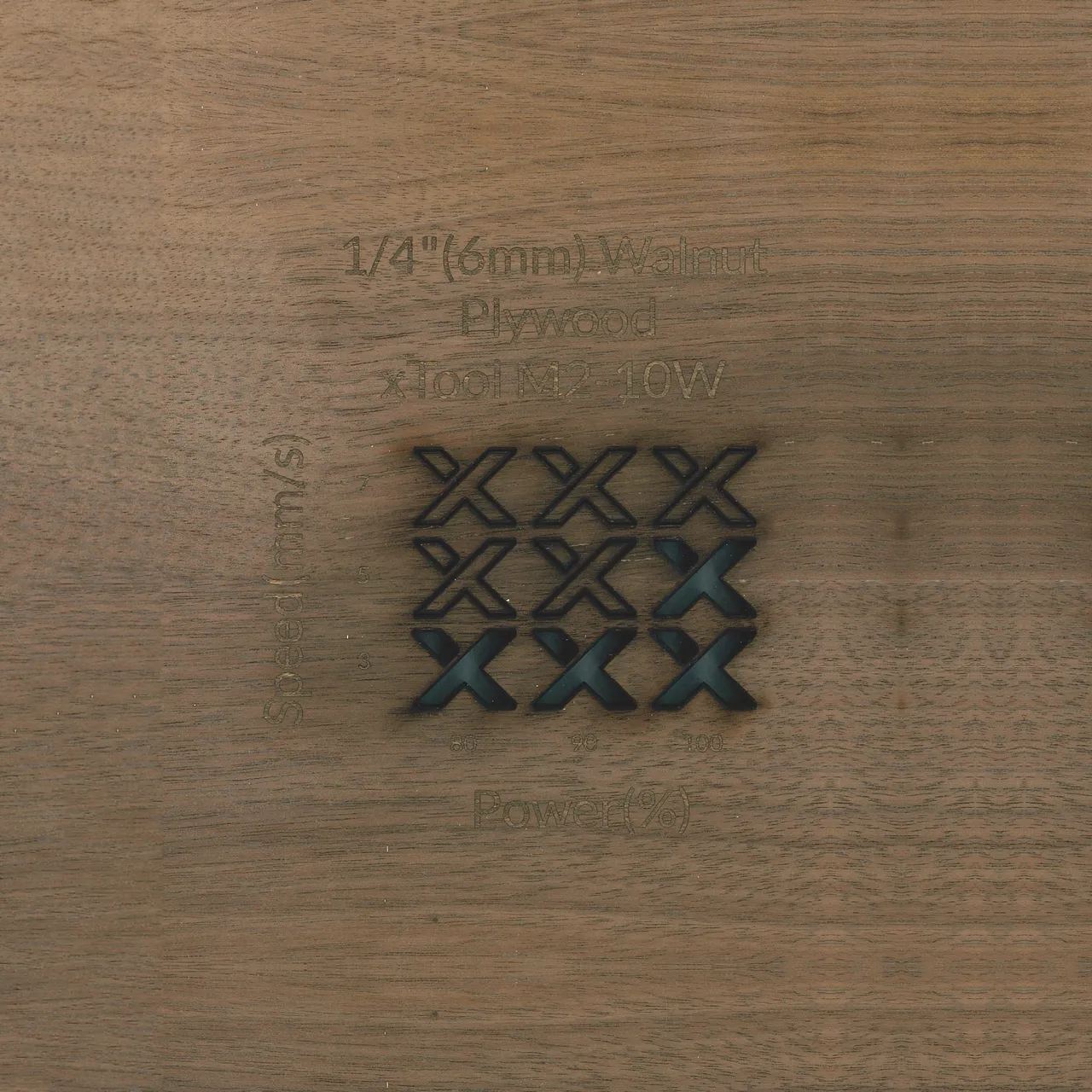 1/4"(6mm) Walnut Plywood test grid