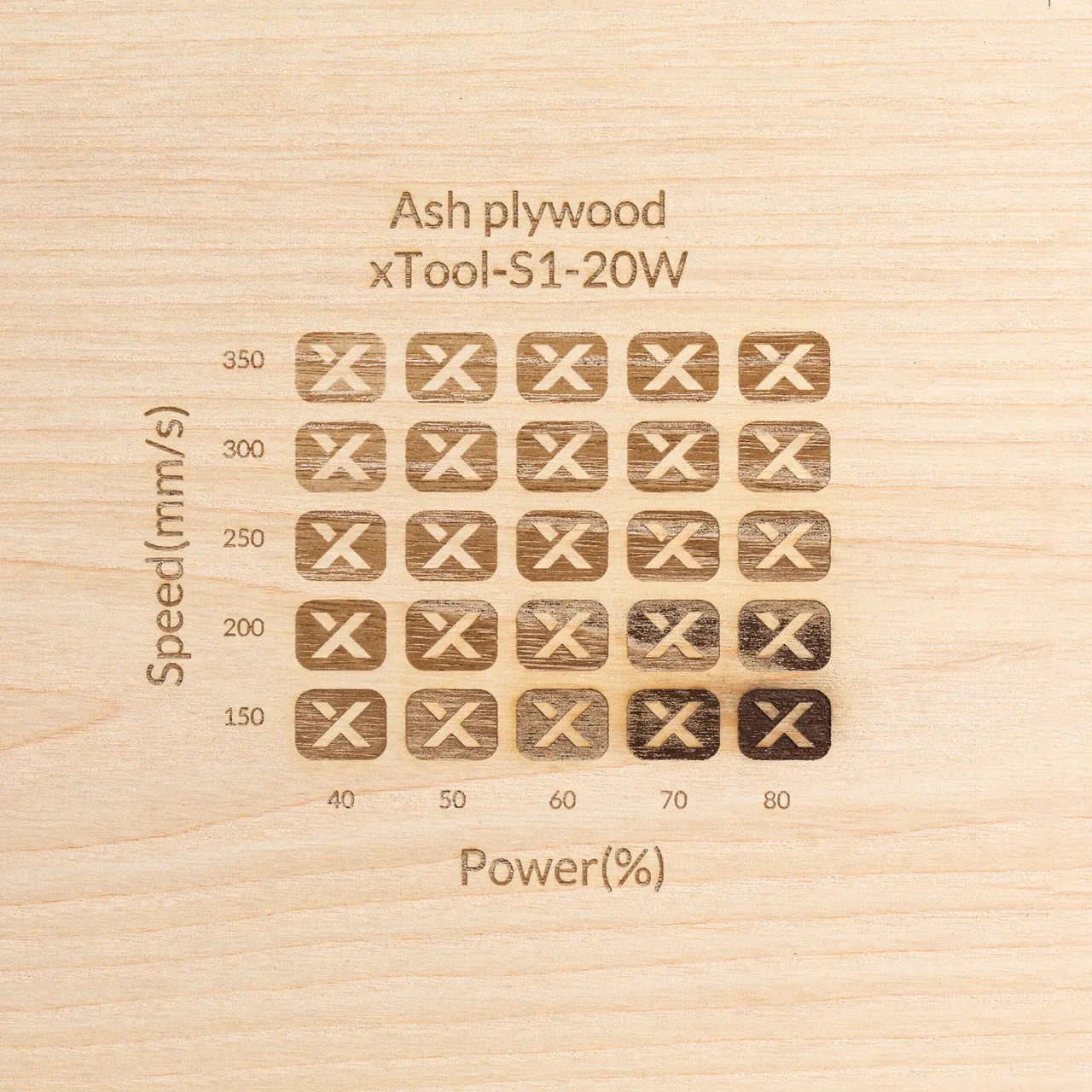 1/8"(3mm) White Ash Plywood test grid