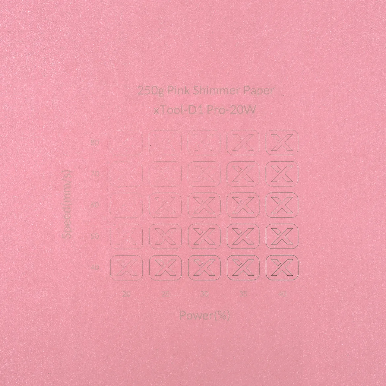 Pink Shimmer Paper-7oz(250g) test grid