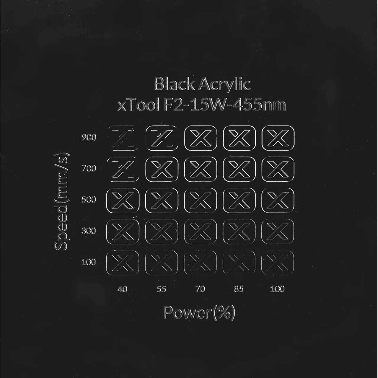 1/8"(3mm) Black Acrylic test grid