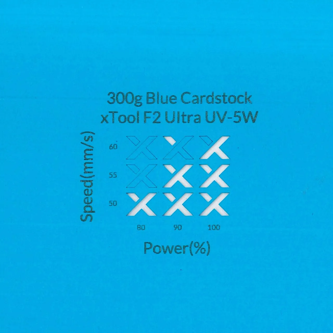 Blue Cardstock-9oz(300g) test grid