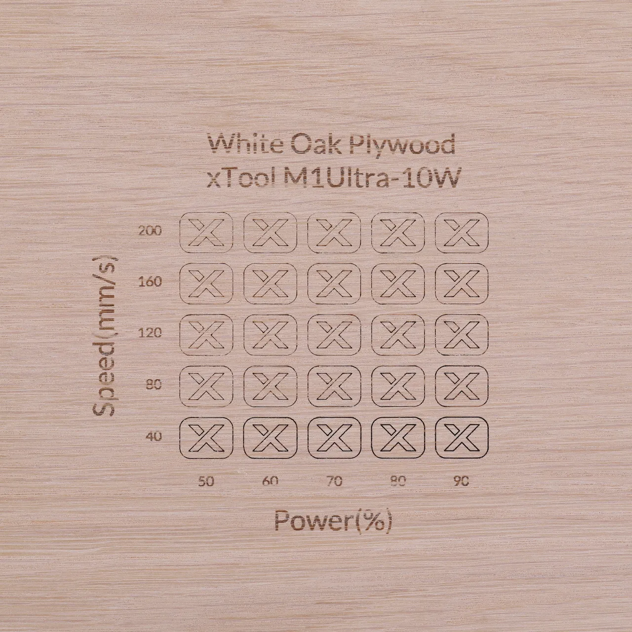 1/8"(3mm) White Oak Plywood test grid