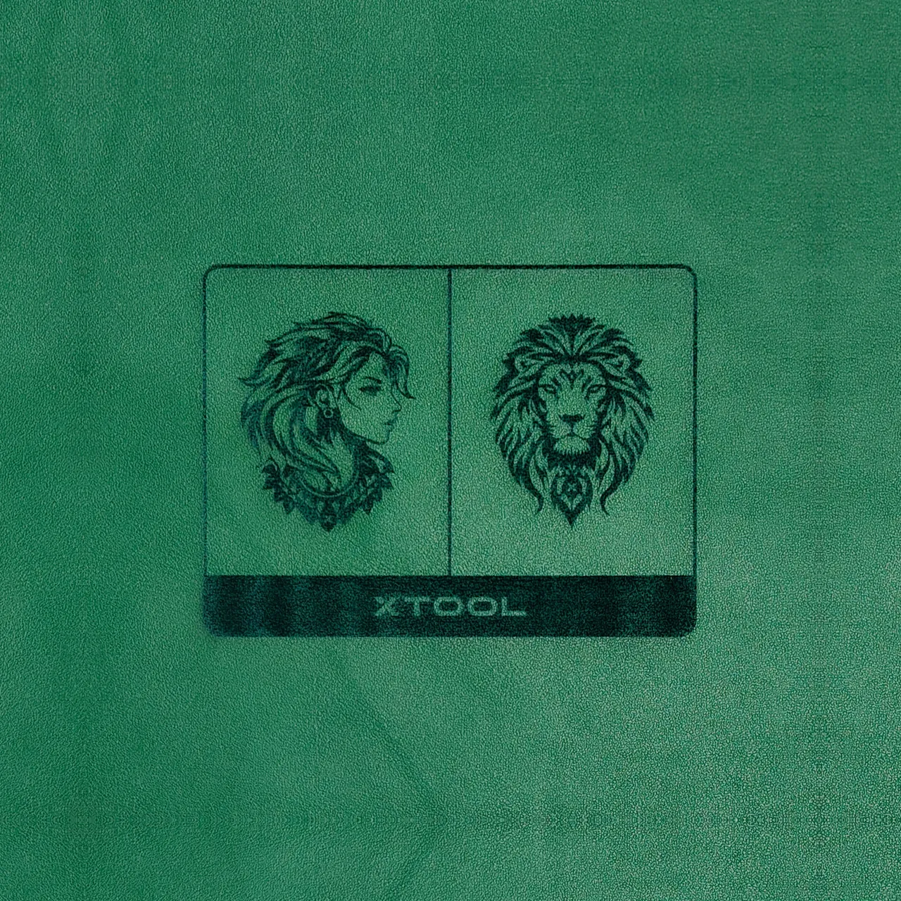 Dark Green PU Leather test grid