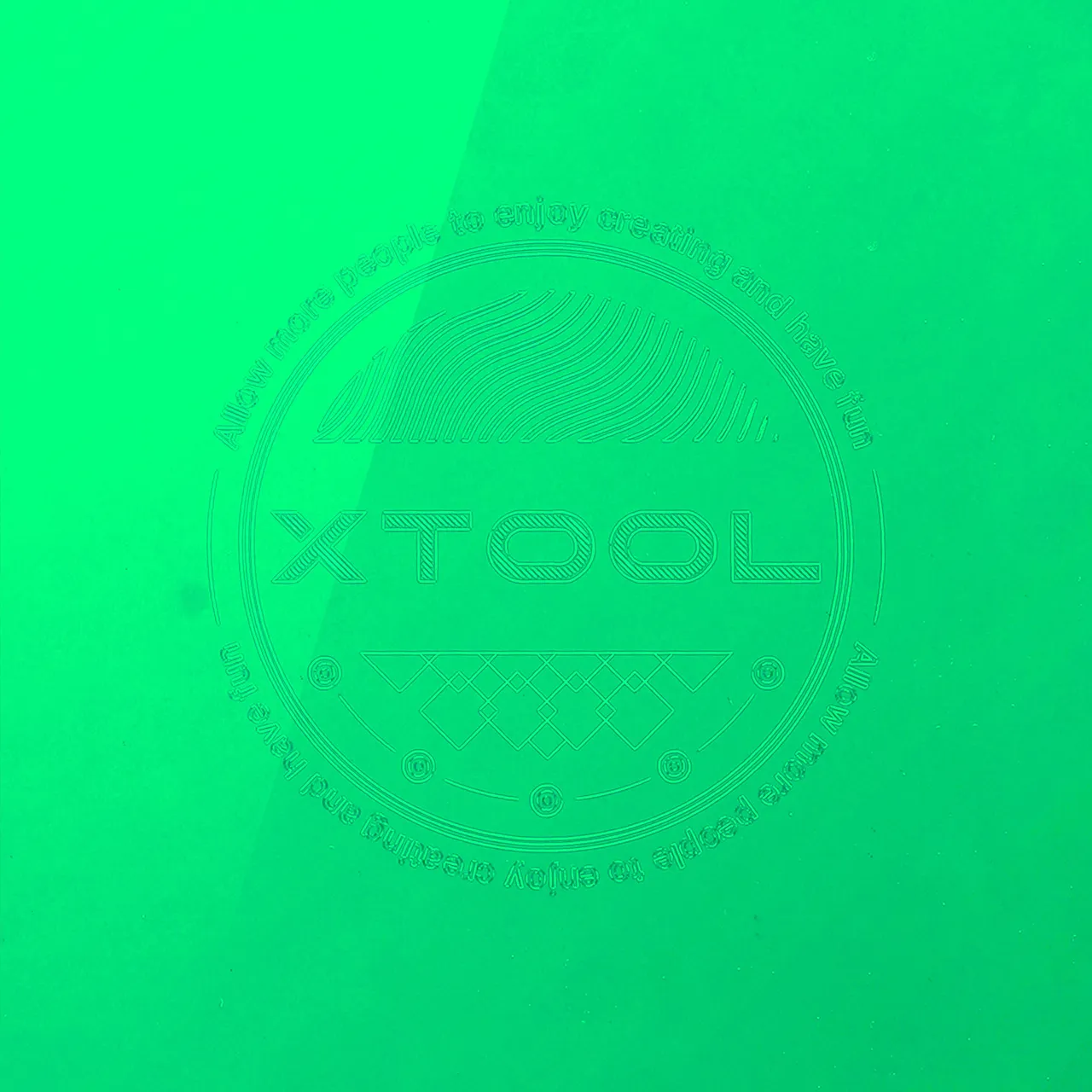 1/8"(3mm) Green Mirror Acrylic test grid