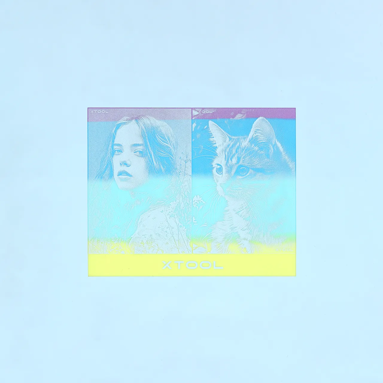 Light Blue to Rainbow Silicone test grid