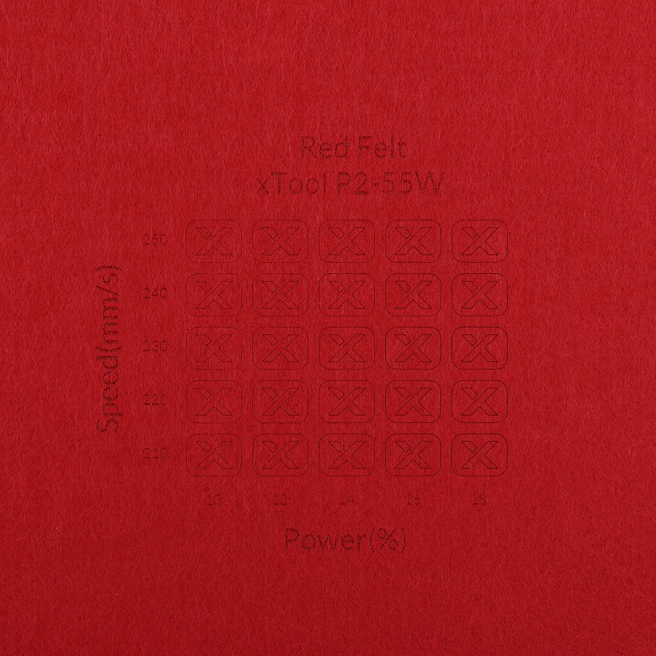 1/8"(3mm) Red Felt test grid