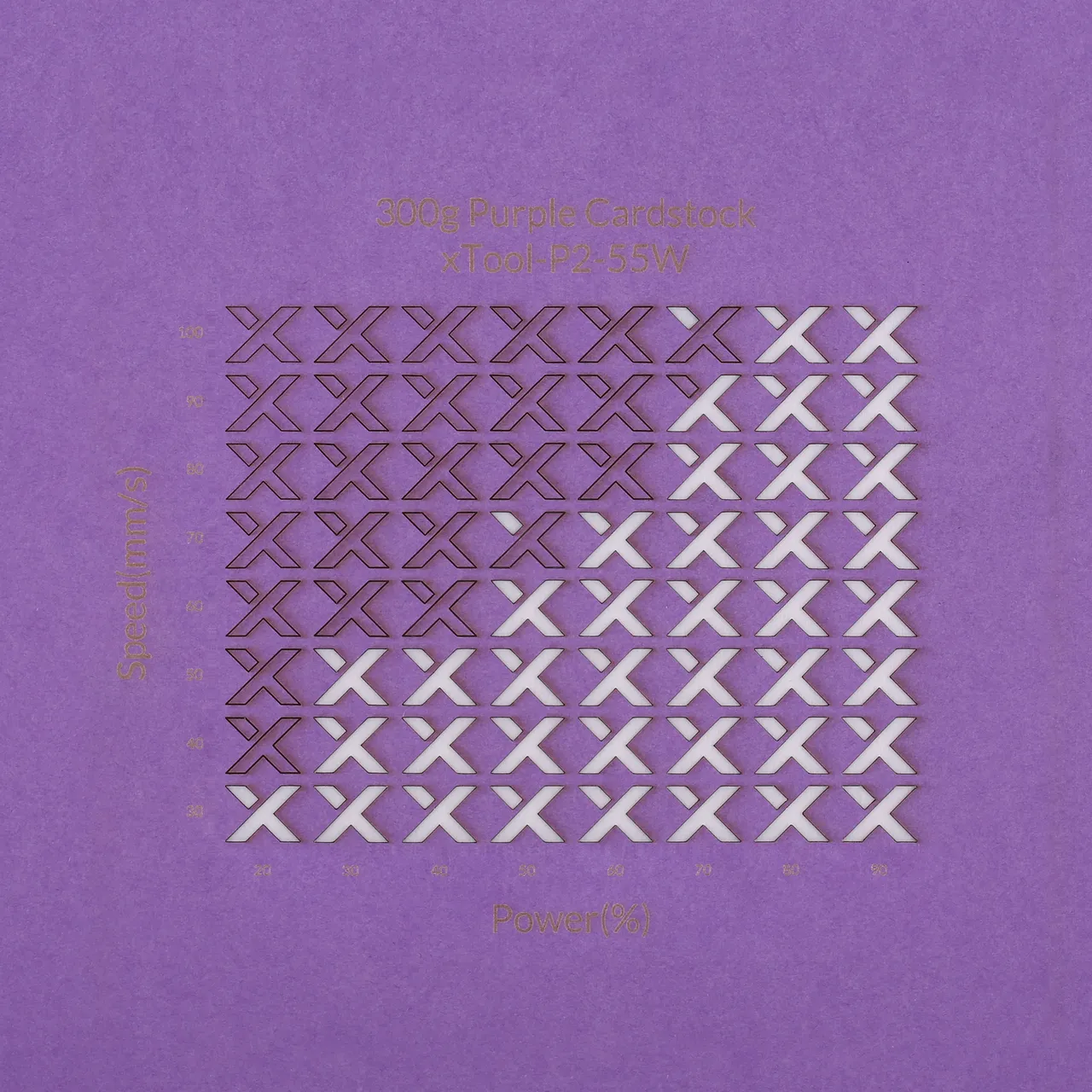 Purple Cardstock-9oz(300g) test grid