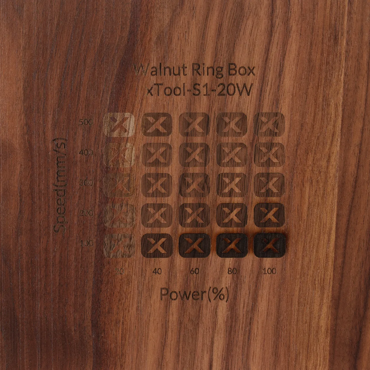 Walnut Wooden Business Card Holder test grid