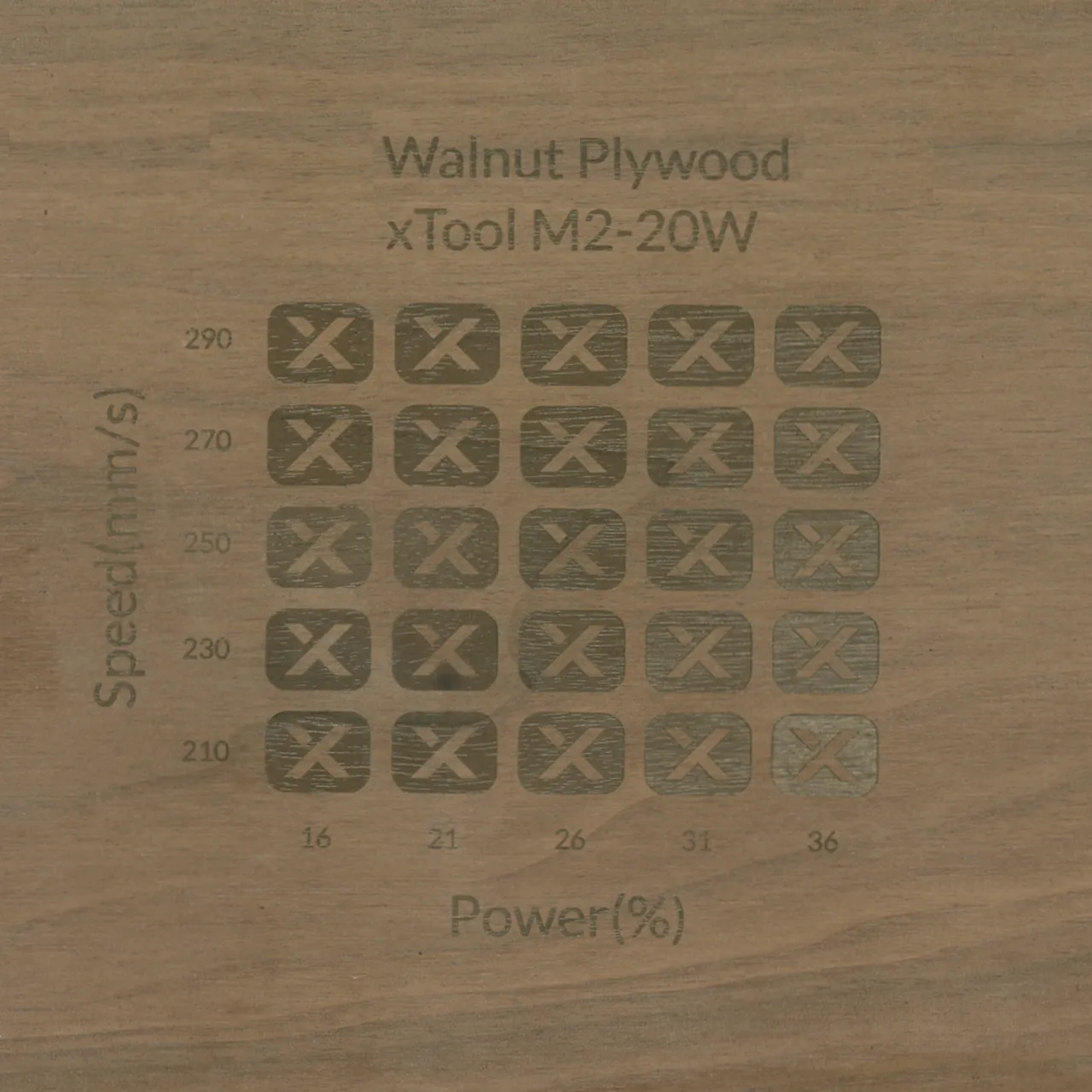 1/2"(12mm) Black Walnut Plywood test grid