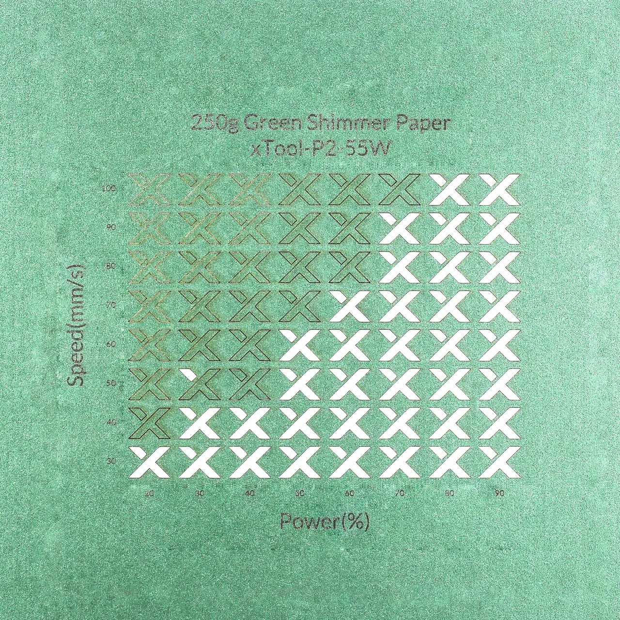 Green Shimmer Paper-7oz(250g) test grid