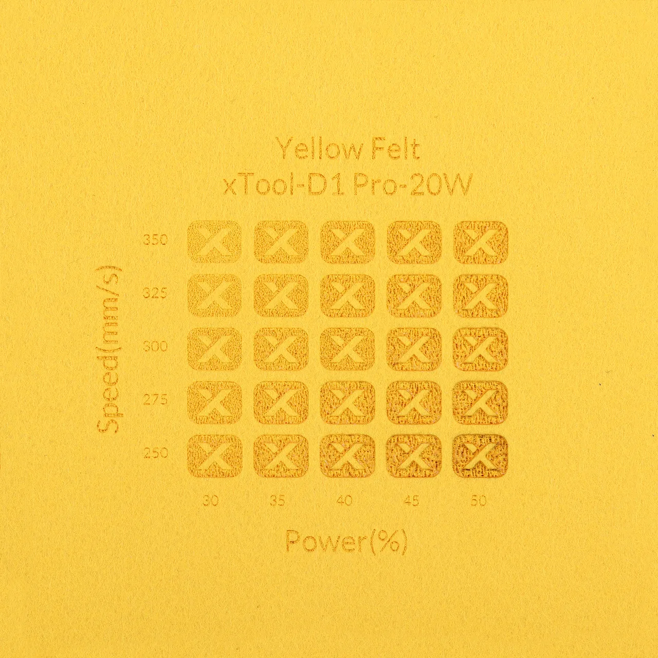 1/8"(3mm) Yellow Felt test grid