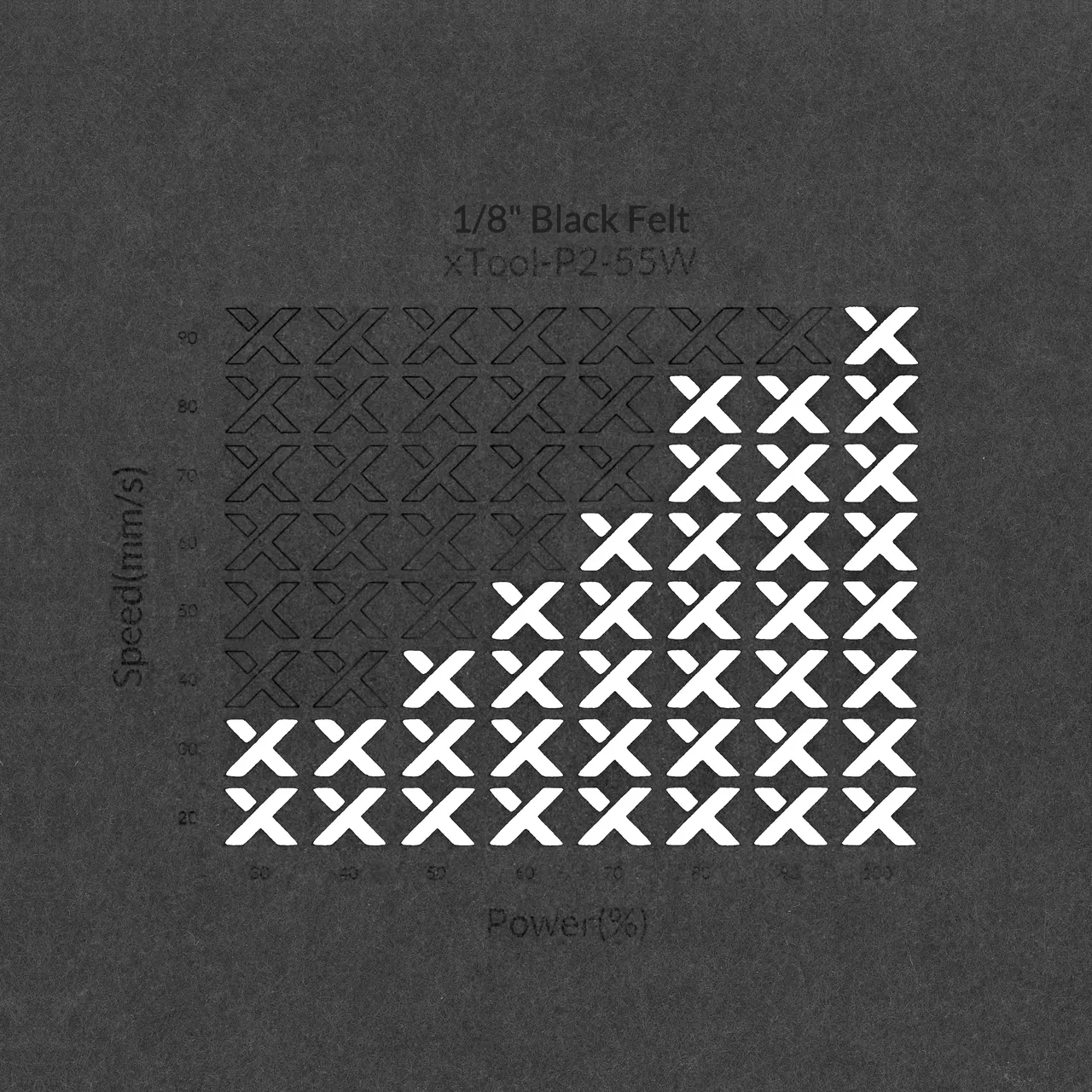 1/8"(3mm) Black Felt test grid