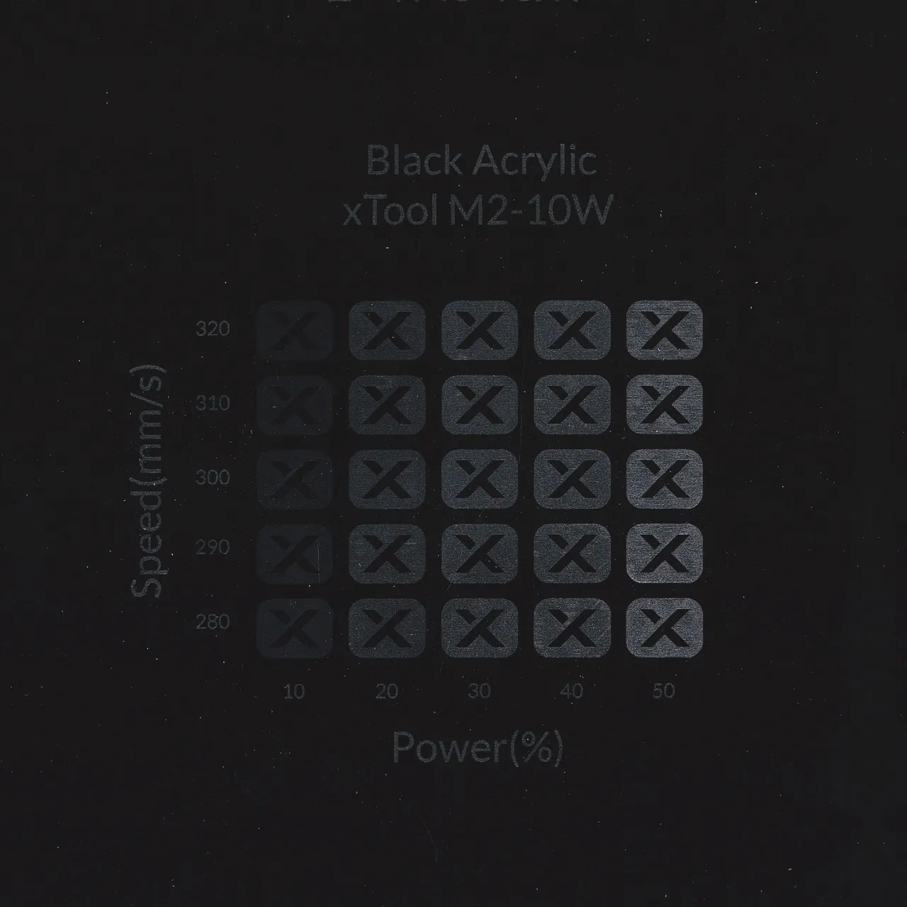 3/64"(1mm) Black Acrylic test grid