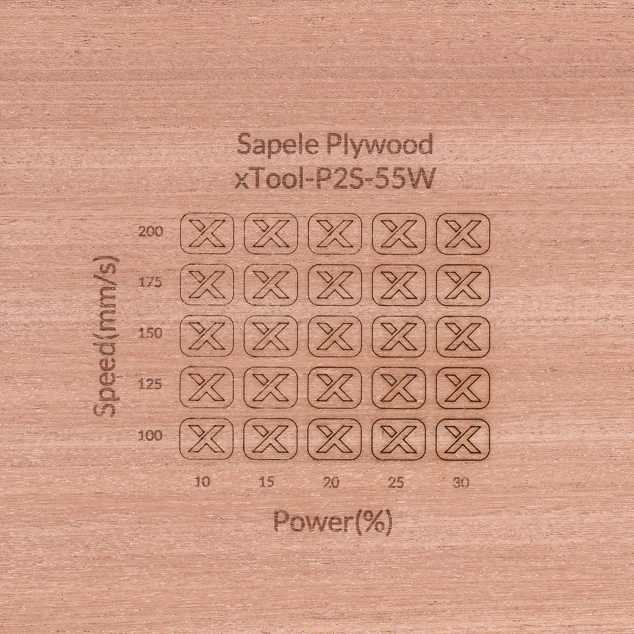 1/8"(3mm) Sapele Plywood test grid