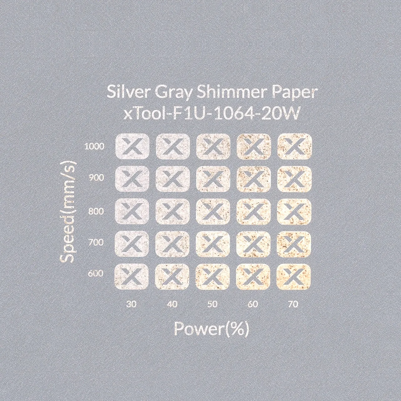 Silver Gray Shimmer Paper-7oz(250g) test grid